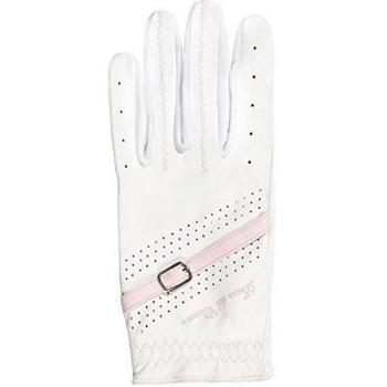 Duca del Cosma Mujer casuale Guante de golf LH Blanco - Rosa, large