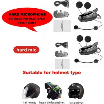 Auriculares Intercomunicadores Inalámbricos para Casco de Moto con Bluetooth 5.0, Altavoz y Manos Libres