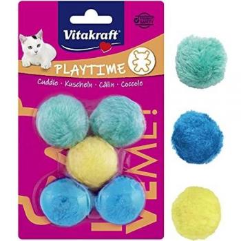 Paquete de 5 Pelotas de Felpa para Gatos VITAKRAFT