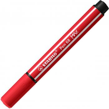 Rotulador Stabilo Pen 68 MAX - Punta de Fibra Biselada - Color Rojo Cármín
