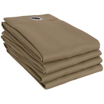 Deconovo Cortina Opaca con Aislante Térmico Cortina con Ojales para Ventana 4 Piezas 140 x 290 cm Caqui