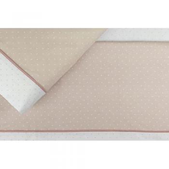 Juego de Sábanas Burrito Blanco 50% Algodón Modelo 238 Beige Cama 105 cm - Fácil Planchado