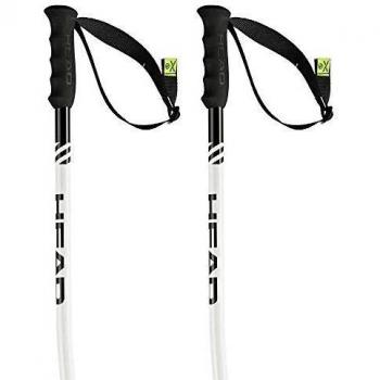 Head Worldcup SG - Bastones de esquí Unisex, Color Blanco, Blanco, 130