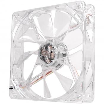 Thermaltake Pure 12 LED DC - Ventilador, Transparente y Rojo