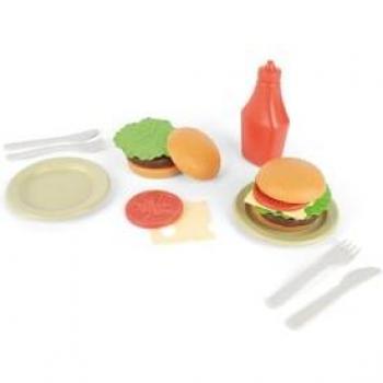Dantoy Eco-Friendly 19-Piece Bio Burger Play Set