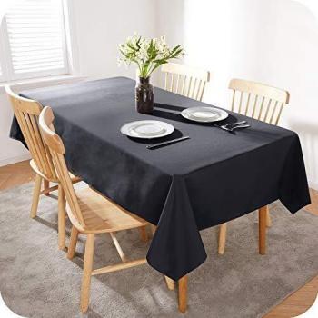 Amazon Brand - Umi Mantel contra la Mancha Impermeable Mesa Comedor 1 Pieza 137x200cm Gris Oscuro