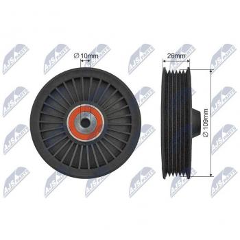 Polea tensora para correa Poly-V NTY RNK-ME-070