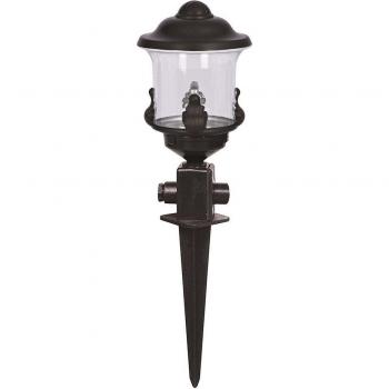 Aplique de pared Tridente para exterior WellHome, material ABS, color negro, dimensiones 20x20x50 cm, casquillo E27 máximo 60W