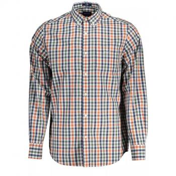 Gant Green Cotton Button-Down Shirt for Men - Size S, Multicolor