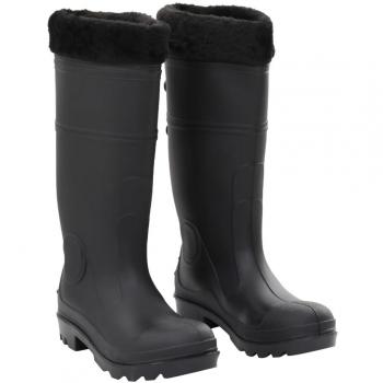 Botas de Agua con Calcetines Extraíbles de Lluvia PVC Negro Talla 38, 39, 40 y más