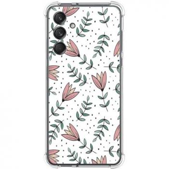 Funda Antigolpes de Silicona para Samsung Galaxy M55 5G con Diseño de Flores 01