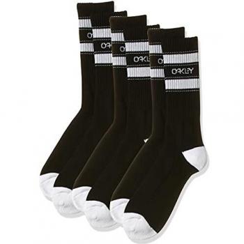 Calcetines Oakley B1B Icon (3 Pcs) negros y blancos, talla M