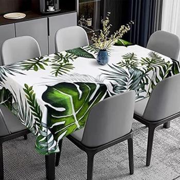 GREATOYAR Mantel Antimanchas Rectangular, Mantel Impermeable, Hule Mesa, Resistente, Lavable, Impermeable, Ideal para Interiores y Exteriores, para Decoración de Mesa, Hoja, Medida 140x160cm
