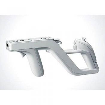 Pistola Zapper Para Nintendo Wii Controlador Remoto Nunchuk Color Blanca n60