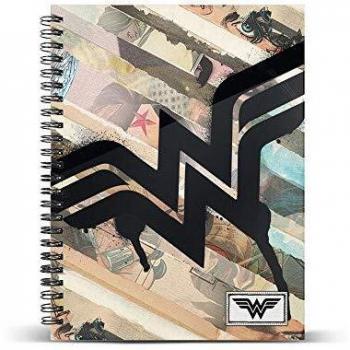 Wonder Woman-KM-37582 Libretas y Cuadernos, Multicolor