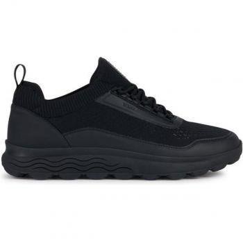 Geox Spherica Hombre Zapatillas Running Bajas con Cierre de Cordones en Negro