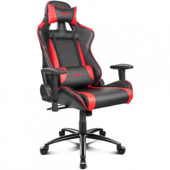 DRIFT GAMING DR150BR -Silla Gaming Profesional, polipiel, reposabrazos ajustable, piston clase 4, asiento basculable, altura regulable, respaldo reclinable, cojines lumbar y cervical, color negro/rojo