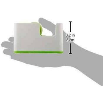Leitz 53641054 Tape Dispenser, Heavy Base with Tape, Wow Range, Pearl White/Green