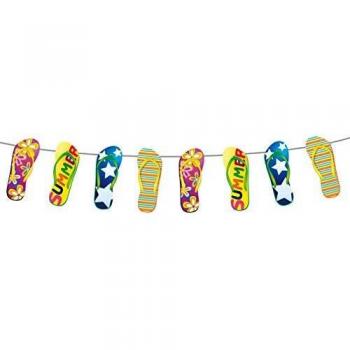 Folat B.V.- Garland with Flipflops-10 m Guirnalda con Chanclas-10 m, Multicolor, 1 x Girlande