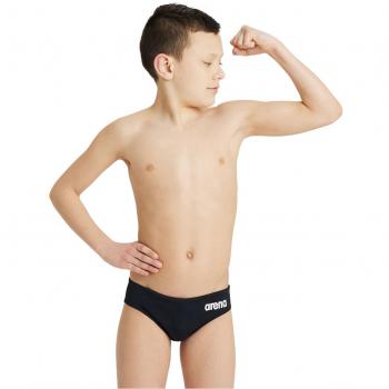 Bañador de natación infantil Arena Team Swim Brief negro/blanco