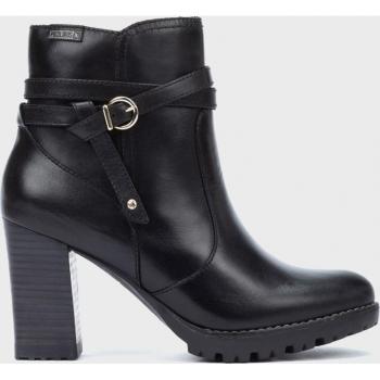 Pikolinos Connelly W7M 8806 Botines de mujer de piel con cremallera y adorno de hebilla en color negro