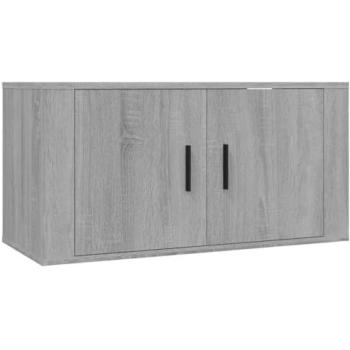 Mueble de TV Multimedia Pared Sonoma 80 x 34,5 x 40 cm Gris con 2 Compartimentos