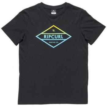 Rip Curl Corpo Ss Camiseta, Niño, Negro, XL