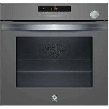 Balay 3HA5888A6 Horno Multifunción con Vapor y Pirolítico, 71L, 3600W, Clase Energética A, Cristal Gris Antracita