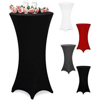 Funda Elástica para Mesa Alta Ø70 cm Color Negro