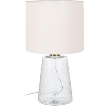 Lámpara de mesa de cristal tallado y metal dorado Ø 35x63 cm