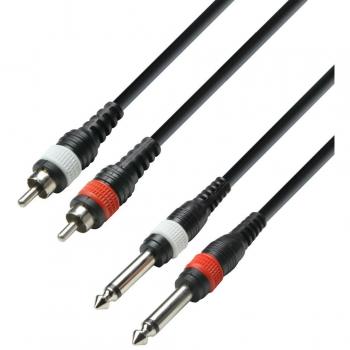 Cable de Audio RCA a Jack 6.3mm Mono 6m Adam Hall 3star