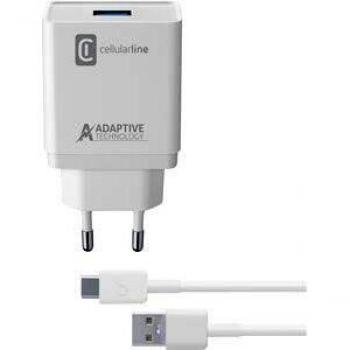 Cargador Adaptativo USB-C 15W para Dispositivos Móviles y Tablets - Blanco