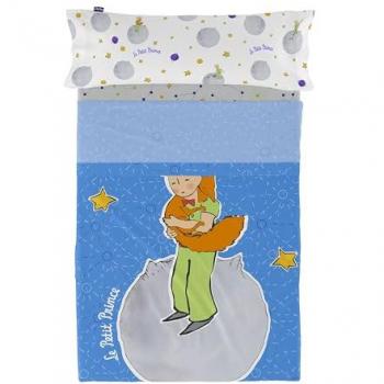 Juego de Sábanas Multicolor HappyFriday Le Petit Prince Accolade 2 Piezas para Cama de 105 cm, 100% Algodón, Calidad de 150 (180x270 cm)