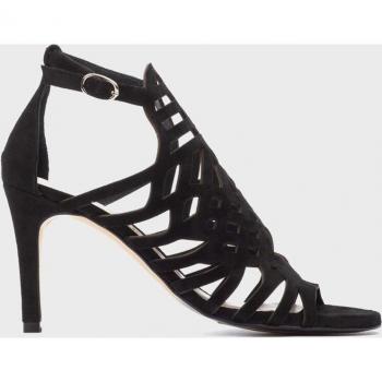 Sandalias de tacón de piel Julia 1637 Negro