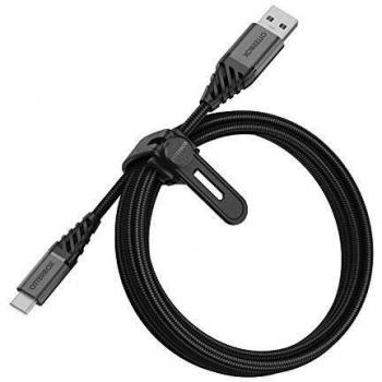 OtterBox USB A-C 2M Cable Reforzado Trenzado, Performance Plus Series, Negro