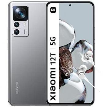 Xiaomi 12T 5G - Smartphone Libre de 8GB RAM y 256GB Memoria Interna, Pantalla AMOLED de 6.67 a 120Hz, Cámara Gran Angular de 108MP, Color Plata