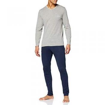 Athena Juego de Pijama, Gris Chiné Bas Anthracite, L para Hombre