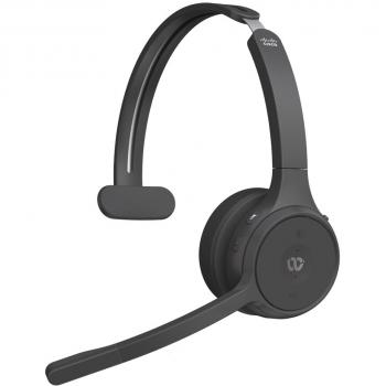 Auriculares Inalámbricos Cisco HS-WL-721Q-BUNA-C con Cancelación Activa de Ruido, Bluetooth y Diseño Diadema para Oficina/Centro de Llamadas - Negro