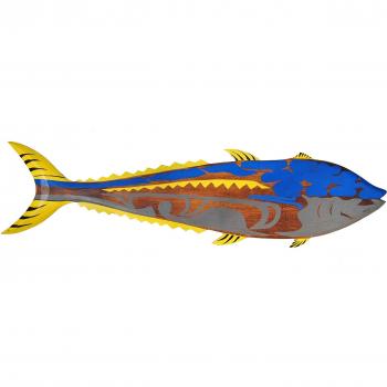 Atún Cartel de madera en 100 cm Longitud para colgar pescado tonno