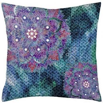 Lois Pack Funda Cojín-Indra-50x50 cm, Polialgodón, Violeta, 50x50, 2 Unidades