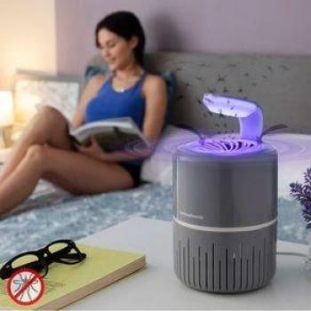 Lámpara Antimosquitos Por Succión Kl Drain Innovagoods Gris Ø12x21 Cm