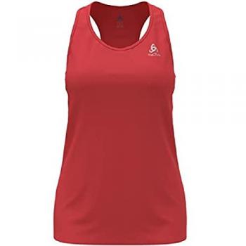 Odlo Camiseta Sin Mangas Crew Essential para Mujeres - Marrón, tejido ligero, secado rápido, transpirable, diseño clásico de cuello redondo
