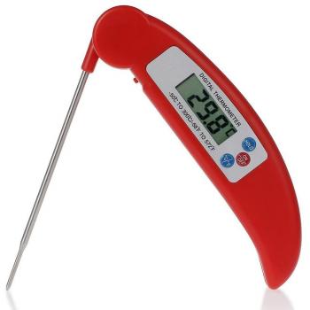 Proster Termómetro del Alimento Termómetro digital de Cocina con Lectura Instantánea Larga Sonda Inoxidable Pantalla LCD Perfecto para la Alimentación Carne Parrilla Barbacoa Leche y Agua de Baño