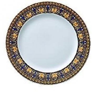 Versace Medusa Plato Llano, Porcelana, Azul, 22 cm