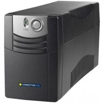 Connection N&C SAI700 700VA Compacto Negro sistema de alimentación ininterrumpida