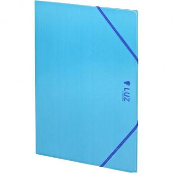 Carpeta de solapas con luz azul claro