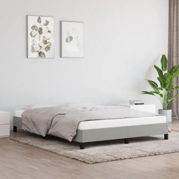 Cama de sol sin colchón de Tela Gris Claro 140x200 cm Vidaxl