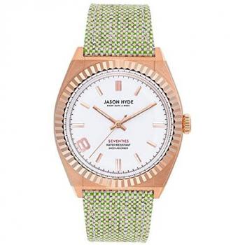 Reloj analógico de cuarzo para mujer Jason Hyde JH20011 con brazalete de ropa, diámetro de 36mm