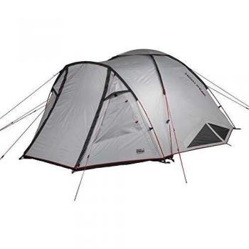 Tienda de campaña Kuppelzelt Almada 4.0 para 4 personas, con protección climática y bolsa de transporte, dimensiones: 300 cm x 155 cm x 400 cm, color gris