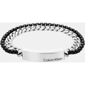 Pulsera de hombre Calvin Klein Industrial Hardware de acero negro 35000566